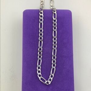 💛 Classic Sterling Silver Figaro Chain Necklace